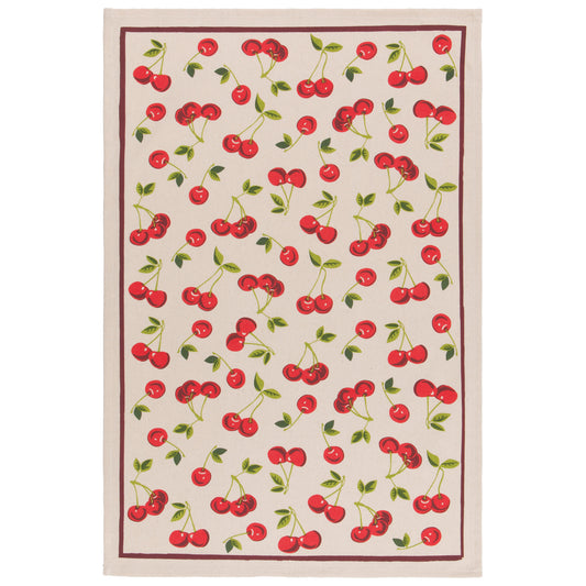 Cherries Cotton Dishtowel