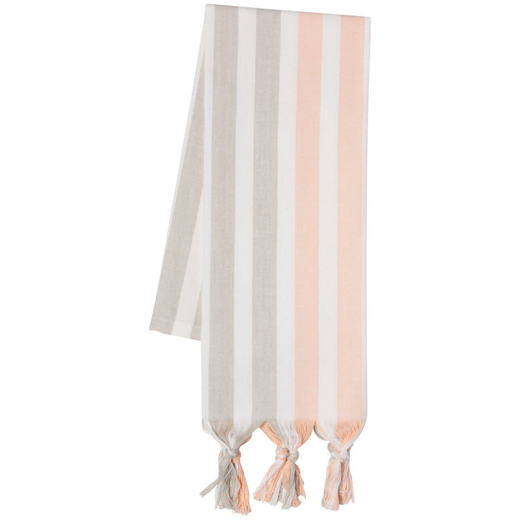 Dove Gray Nectar Caban Stripe Dishtowel