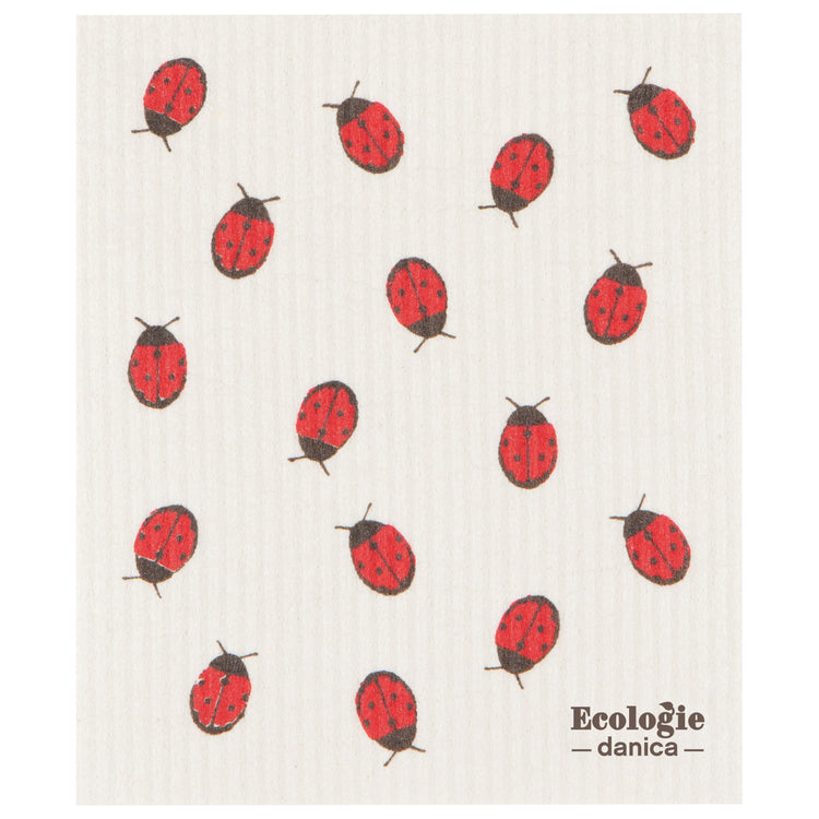 Fly Away Ladybug Swedish Dishcloth