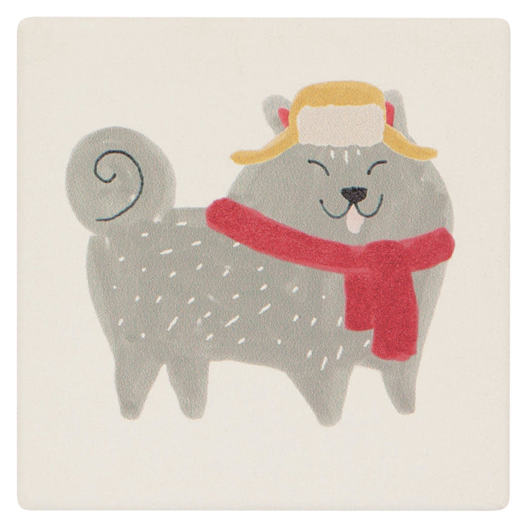 Yule Dogs Soak Up Coasters Set of 4