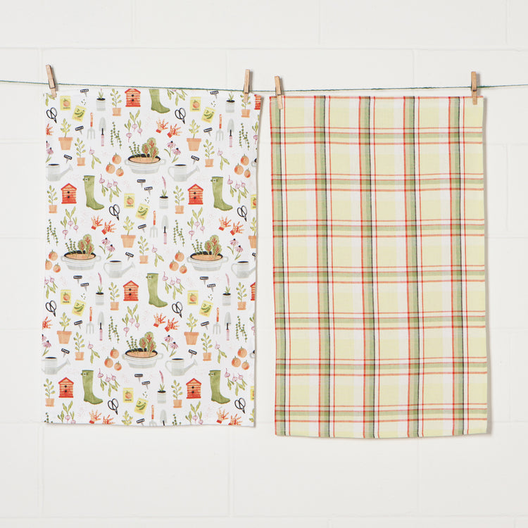 Garden Coordinated Dishtowels Set of 2