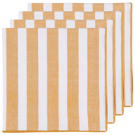 Ochre Caban Stripe Napkins Set of 4