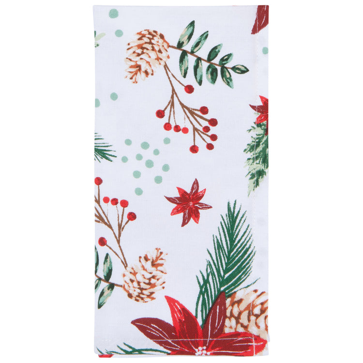 Poinsettia Printed Napkins Set of 4