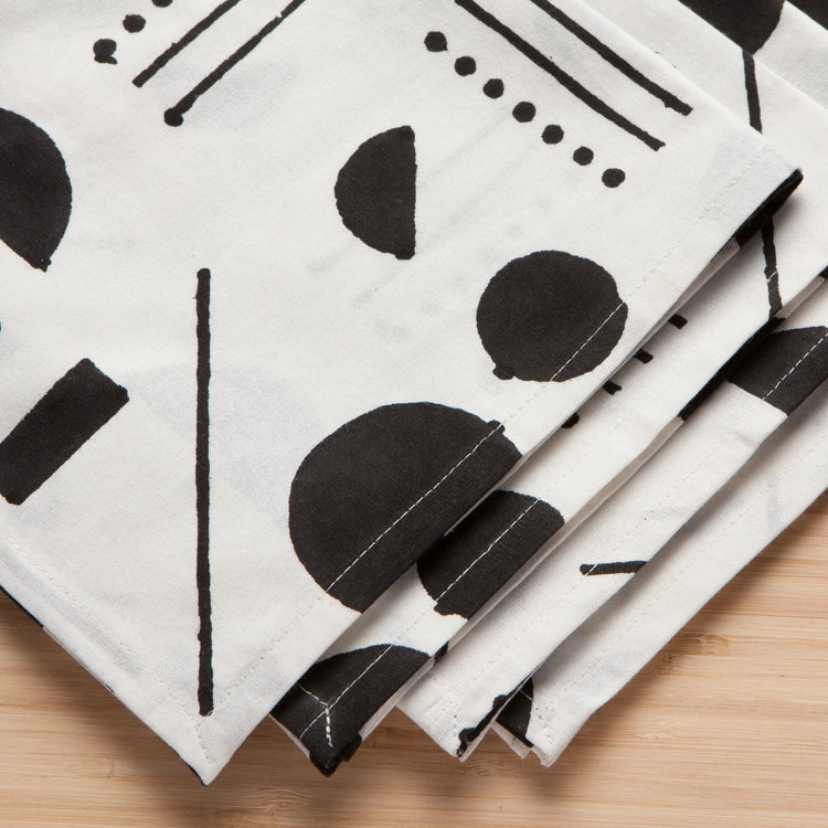 Domino Block Print Napkins Set of 4