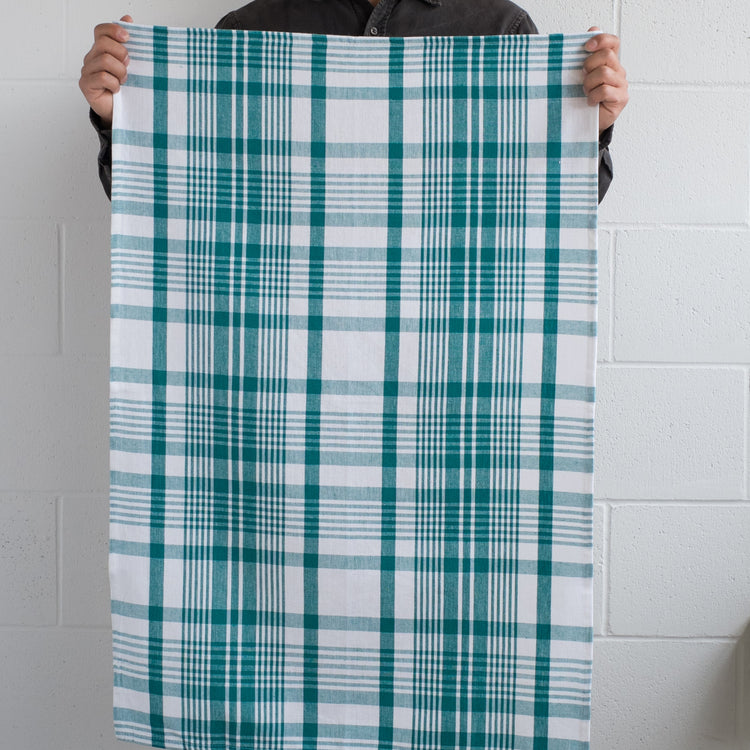 Jumbo Peacock Green Dishtowels Set of 3