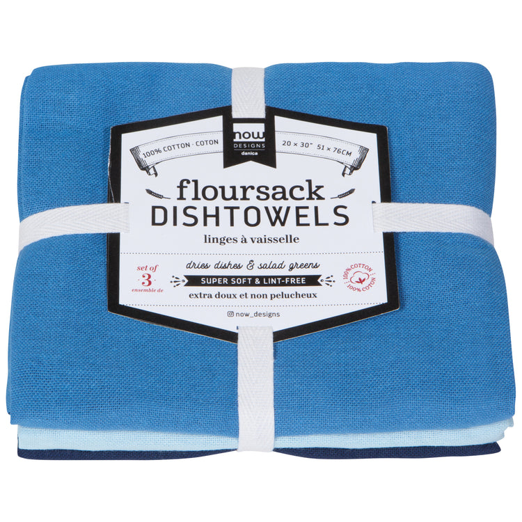 Floursack Dishtowels Sets of 3 - 48 sets in Display Basket