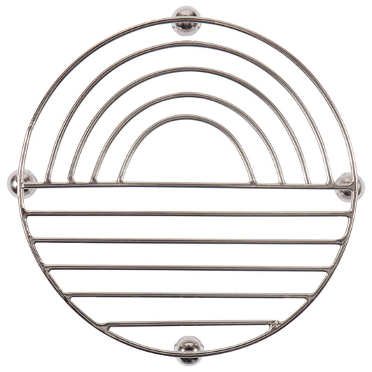 Brushed Steel Sunup Metal Trivet 8 inch
