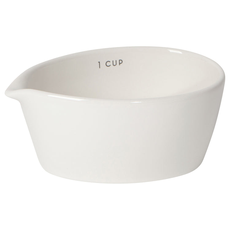 Ivory Stoneware Measuring Cups Set of 4