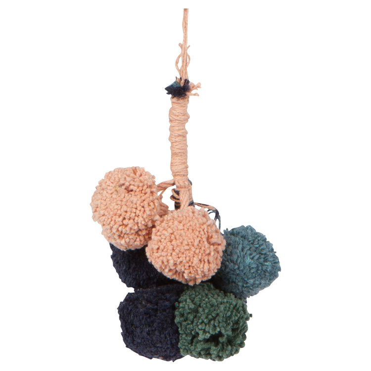 Midnight Blue Block Large Cotton Jute Basket