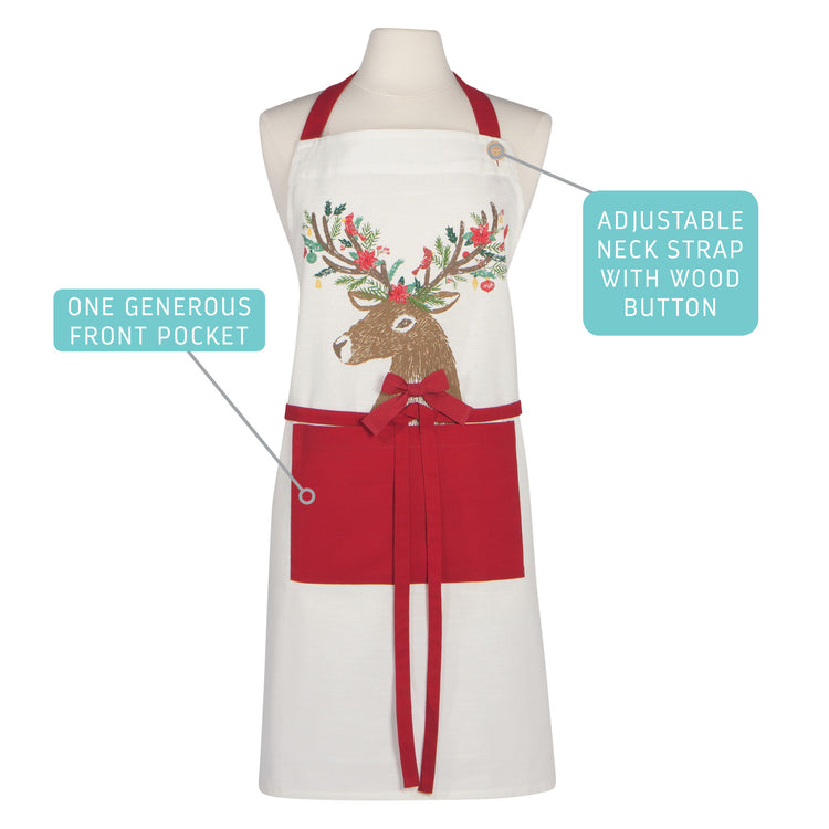 Dasher Deer Spruce Apron