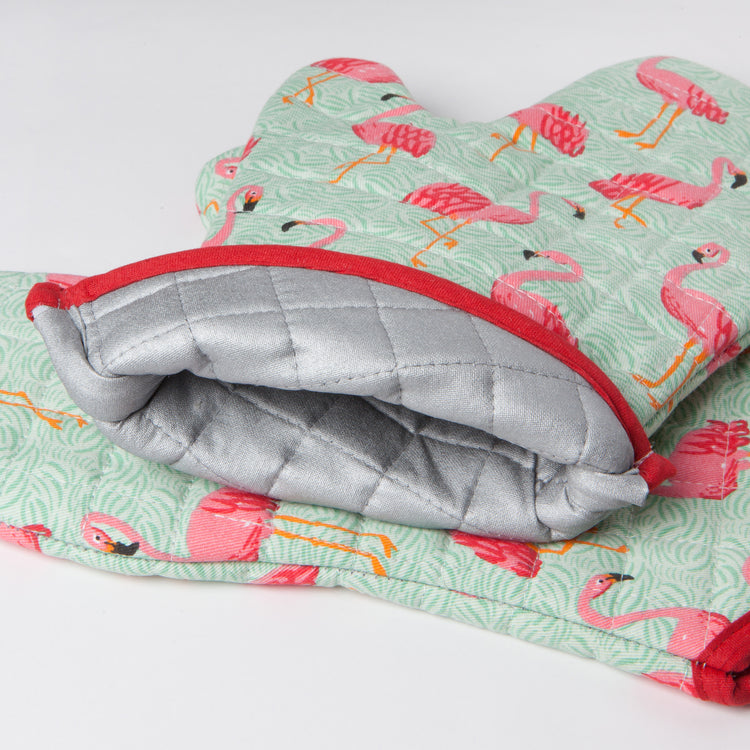 Flamingos Chef Quilted Oven Mitt