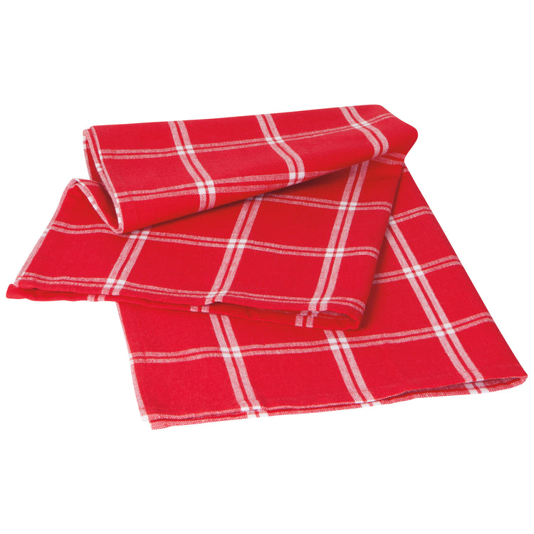 Tic Tac Toe Red Dishtowels Set of 3
