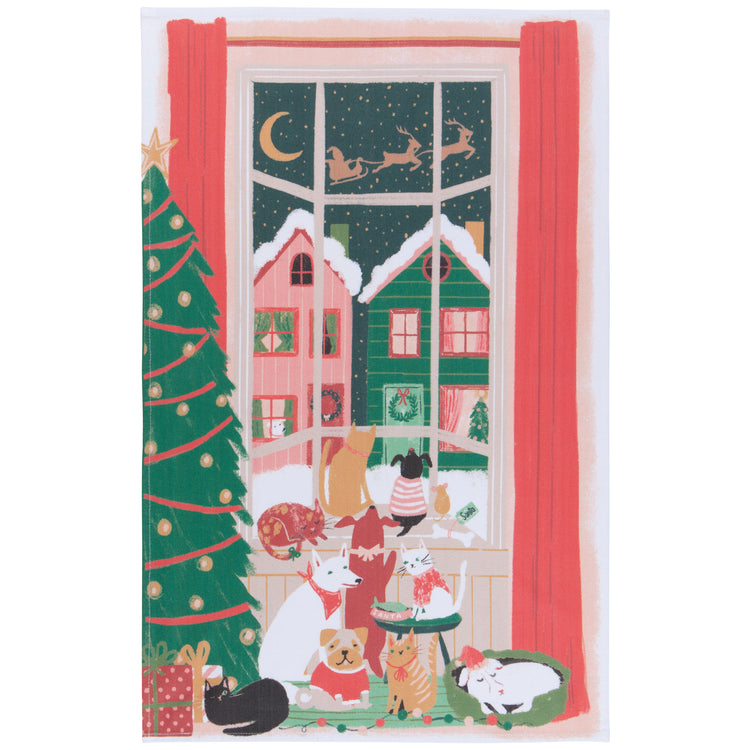 Waiting For Santa Christmas Mug and Dishtowel Set of 2