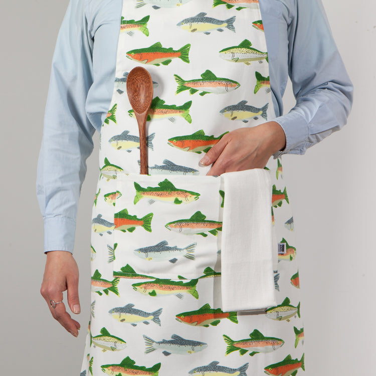 Gone Fishin Chef's Cotton Apron