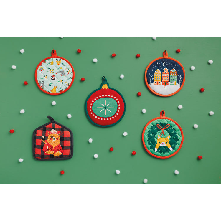 Candy Cane Lane Shaped Potholder