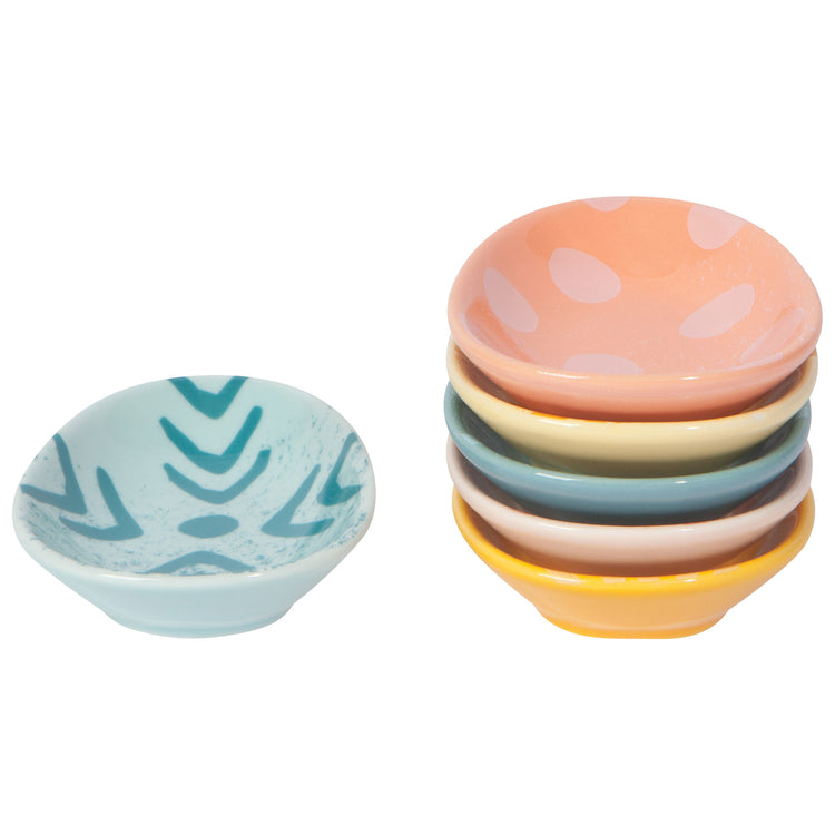 Easter Eggs Shaped Pinch Bowls Set of 6