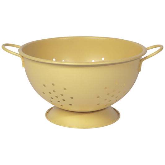 Matte Steel Sunrise Yellow Colander Large