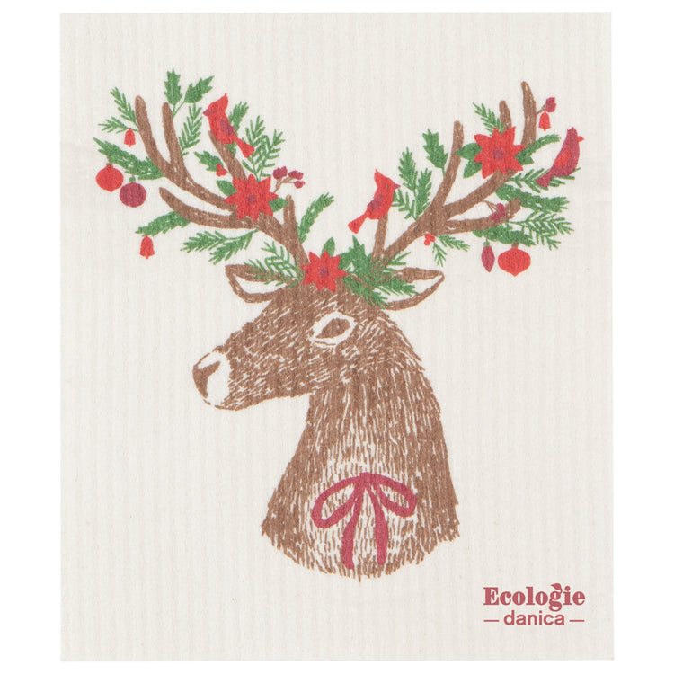 Dasher Deer Swedish Sponge Cloth