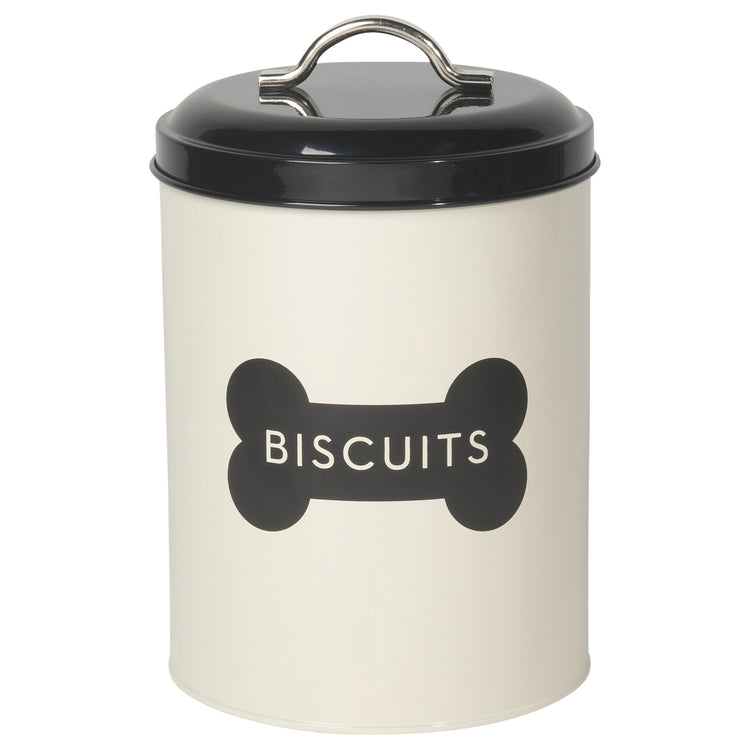 Ivory Dog Bisquits Tin With Lid
