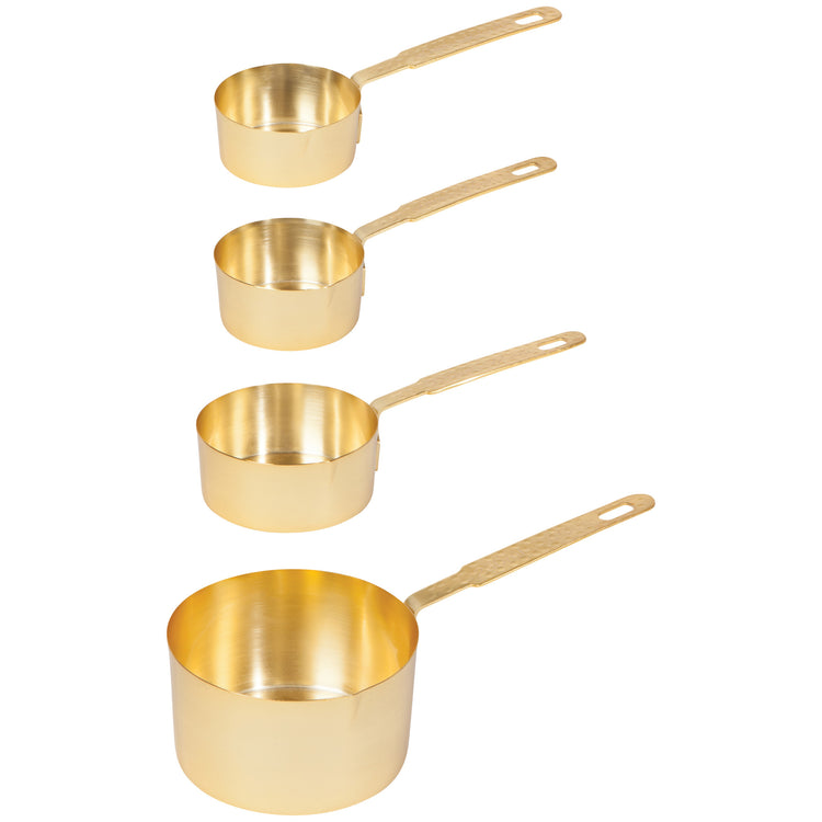 Gold Hammered Measuring Cups Set of 4