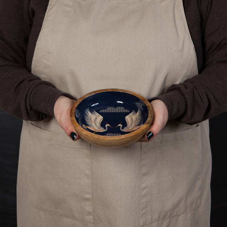 Flight Of Fancy Mango Wood Shallow Bowl
