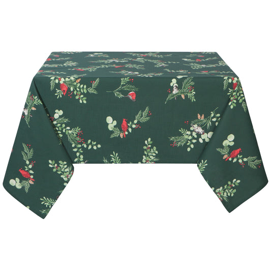 Forest Birds Table Cloth 60 X 60 Inches