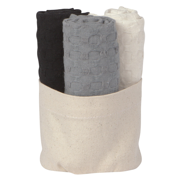 Mercantile Dishcloths in Basket Cloud Set of 3