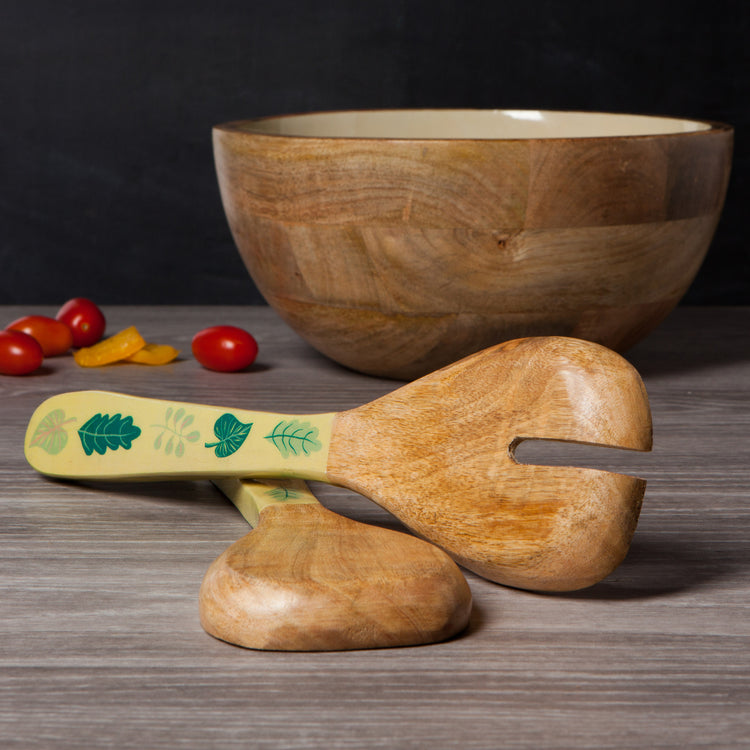 Haven Mango Wood Salad Servers Set of 2