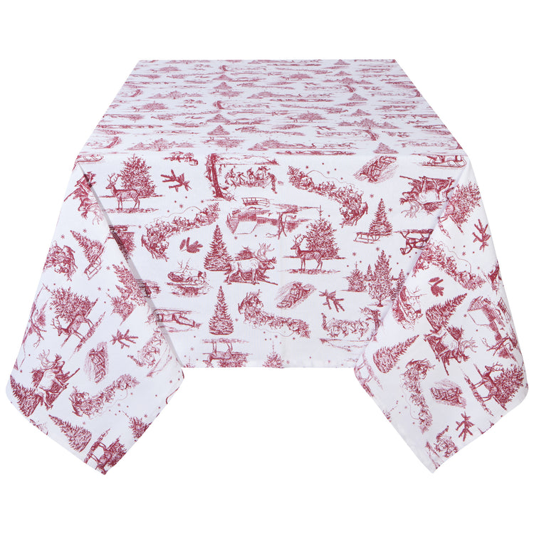 Winter Toile Tablecloth 60 X 120 Inches