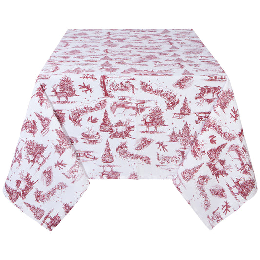 Winter Toile Tablecloth 60 X 90 Inches