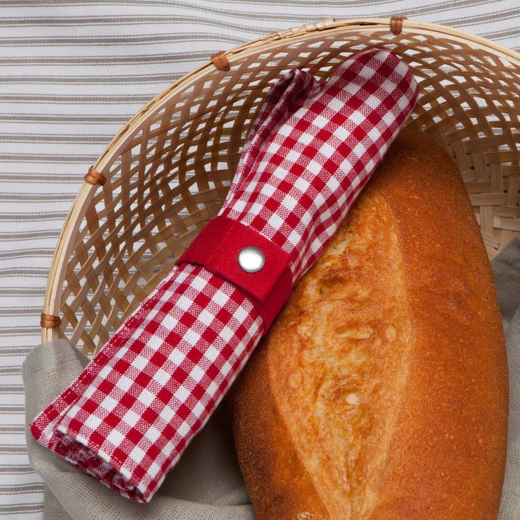 Gingham Roll Up Utensil Set of 5