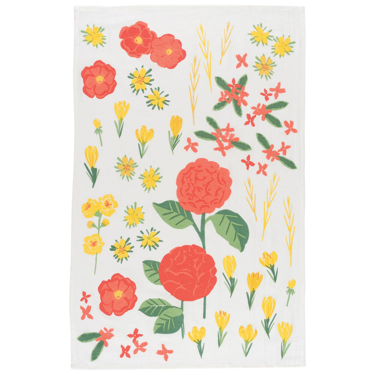 Flowers Of The Month Baker's Floursack Dishtowels Set of 3