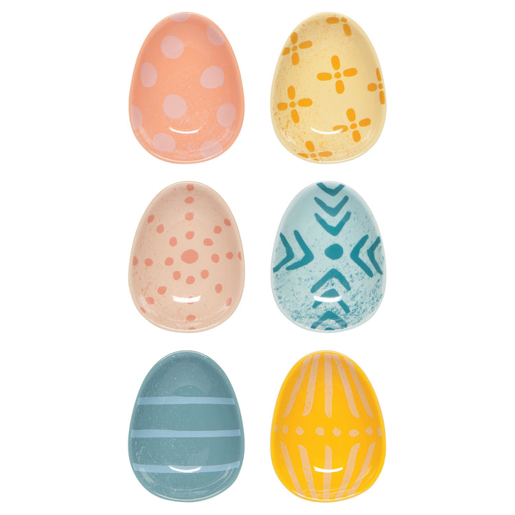 Easter Eggs Shaped Pinch Bowls Set of 6