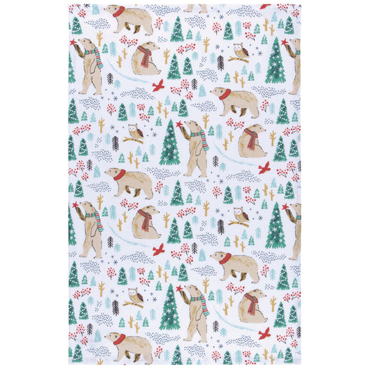 Winter Wilderland Cotton Dishtowel