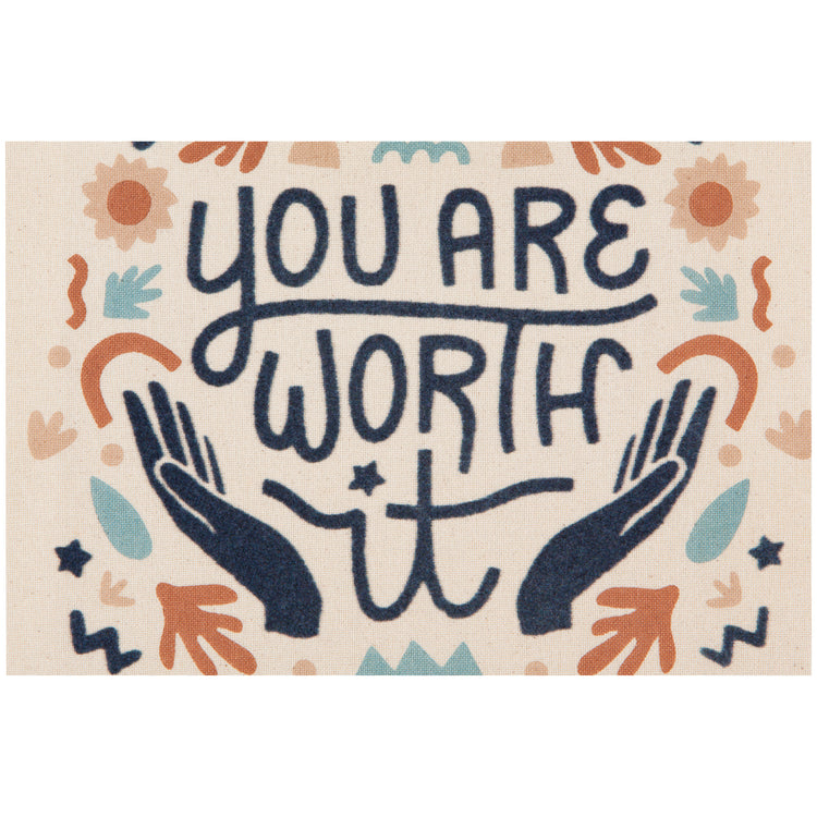 You Are Worth It Decorative Dishtowel