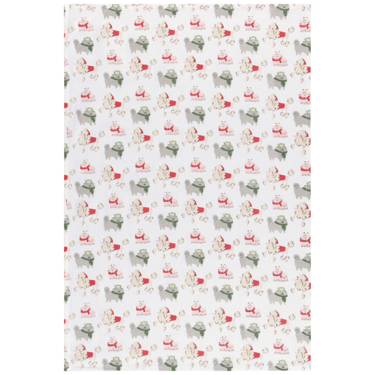 Yule Dogs Bakers Floursack Dishtowels Set of 3