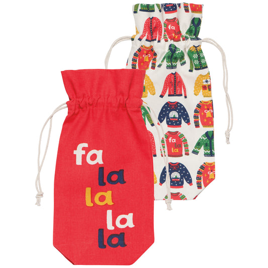 Ugly Christmas Sweaters Wine Bags Set of 2