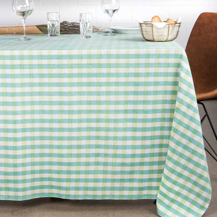 Second Spin Twisted Teal Tablecloth 90 x 60 inches