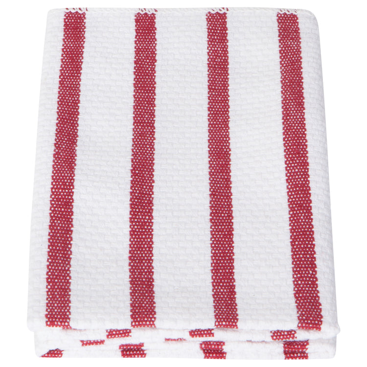 Basketweave Carmine Red Dishcloths Set of 2