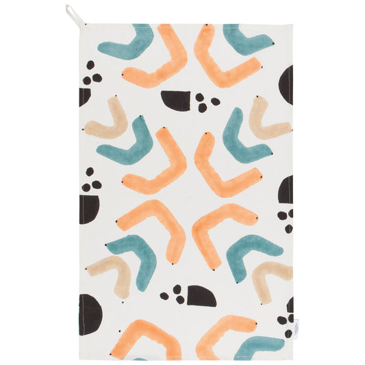 Echo Block Print Dishtowel