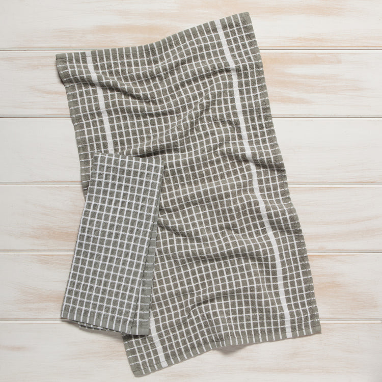 Terry Dishtowels London Gray Set of 2