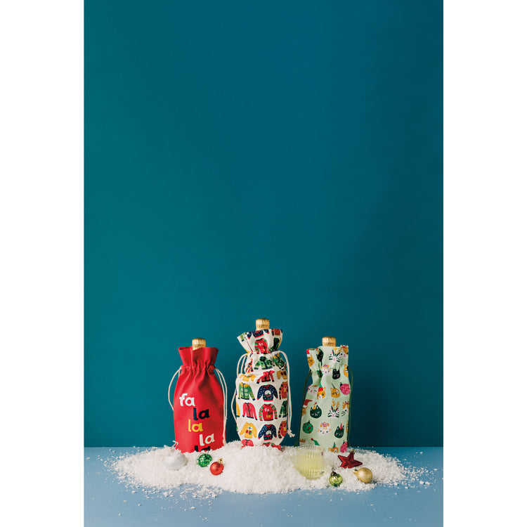 Ugly Christmas Sweaters Wine Bags Set of 2
