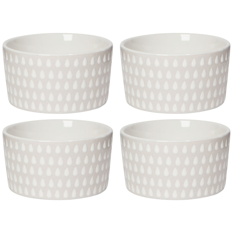 White Cloudburst Ramekins Set of 4