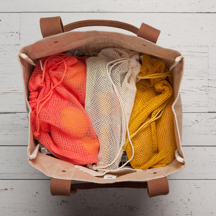 Le Marche Coral Mesh Produce Bags Set of 3