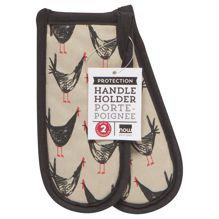 Chicken Scratch Handle Holders Set of 2