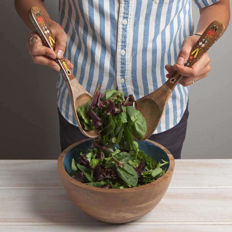 Frida Mango Wood Salad Servers Set of 2