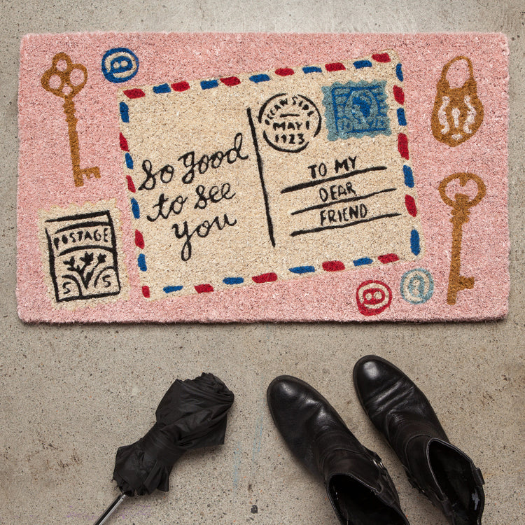 Finders Keepers Coir Printed Doormat