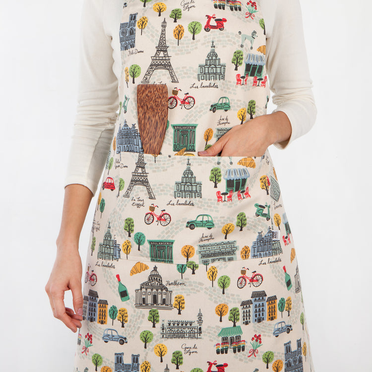 Meet Me In Paris Chef's Cotton Kitchen Apron