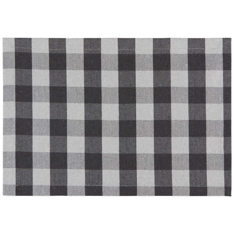 Second Spin Charcoal Buffalo Check Placemats Set of 4