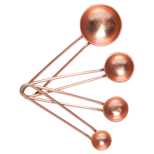 Stainless Steel Rose Gold Measuring Spoon Set of 4